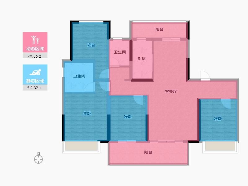 河南省-郑州市-星联·花溪府-114.40-户型库-动静分区