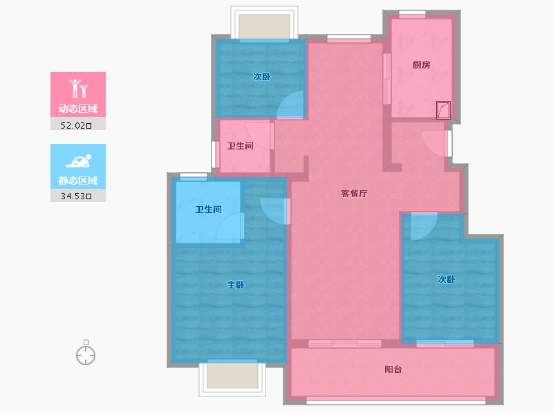 江苏省-苏州市-阅湖山​-77.01-户型库-动静分区