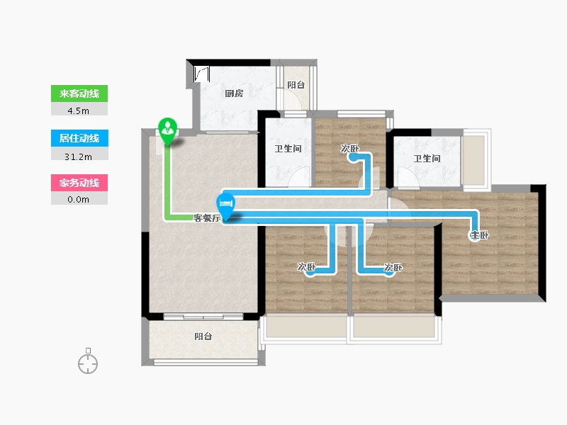 广东省-深圳市-颐峰名庭-89.60-户型库-动静线