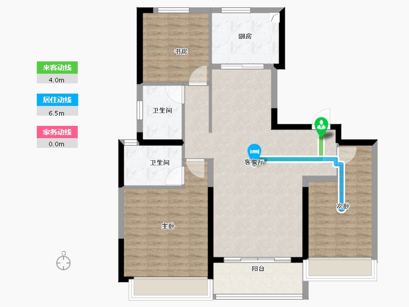 河南省-郑州市-中海云鼎湖居-101.60-户型库-动静线