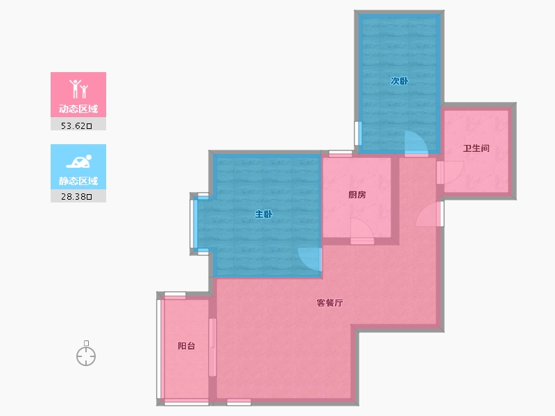 北京-北京市-水云居-78.00-户型库-动静分区