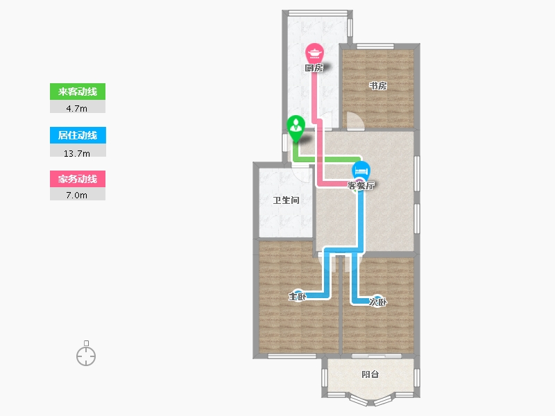 福建省-福州市-长福花园-108.00-户型库-动静线