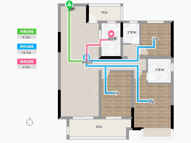 河南省-郑州市-星联·花溪府-104.00-户型库-动静线