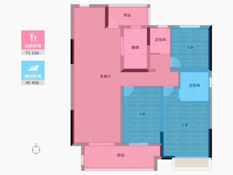 河南省-郑州市-星联·花溪府-104.00-户型库-动静分区