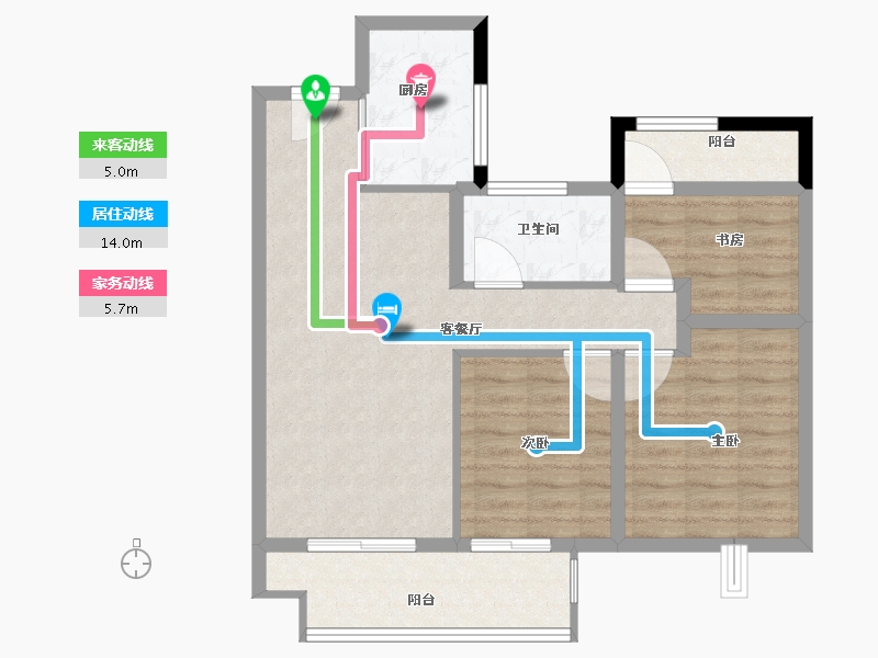 江苏省-苏州市-新城十里锦绣​-78.41-户型库-动静线