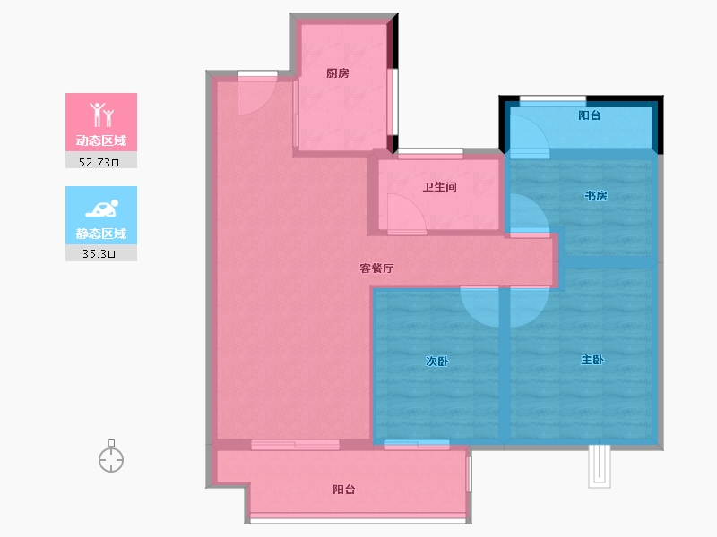 江苏省-苏州市-新城十里锦绣​-78.41-户型库-动静分区