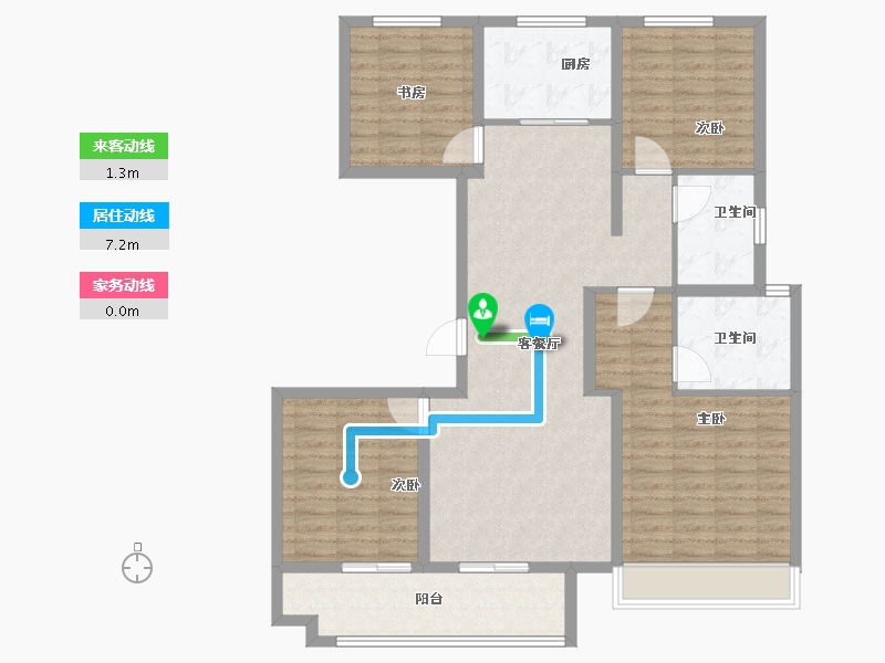 河南省-郑州市-正弘璟云筑-114.40-户型库-动静线