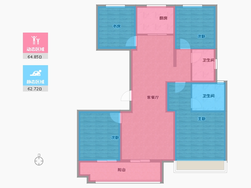 河南省-郑州市-正弘璟云筑-114.40-户型库-动静分区