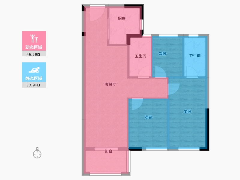 福建省-福州市-大东海中央府-72.73-户型库-动静分区