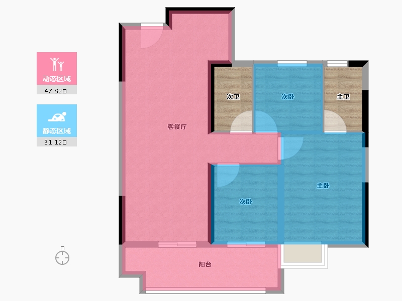 福建省-福州市-联发君樾府-79.19-户型库-动静分区