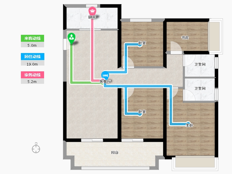 河南省-郑州市-招商美景美境-104.00-户型库-动静线