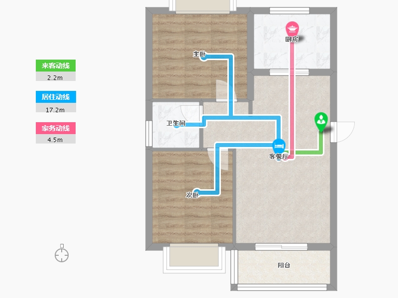 福建省-泉州市-南益·清源春晓-58.00-户型库-动静线