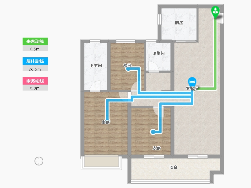 河南省-郑州市-正弘璟云筑-92.00-户型库-动静线