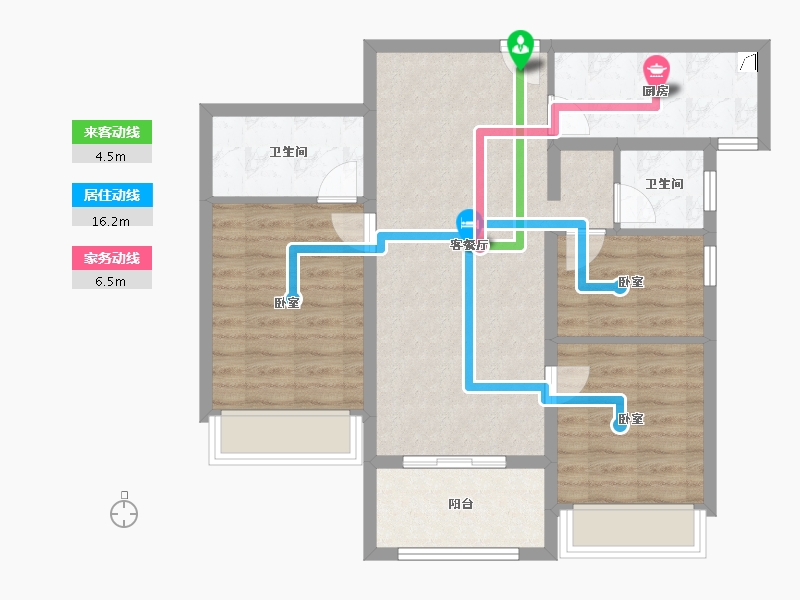 河南省-郑州市-兴港和昌云著-77.60-户型库-动静线