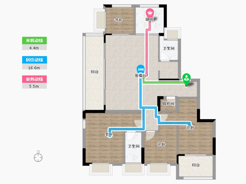 江苏省-苏州市-绿城象屿·逸品澜岸-114.01-户型库-动静线