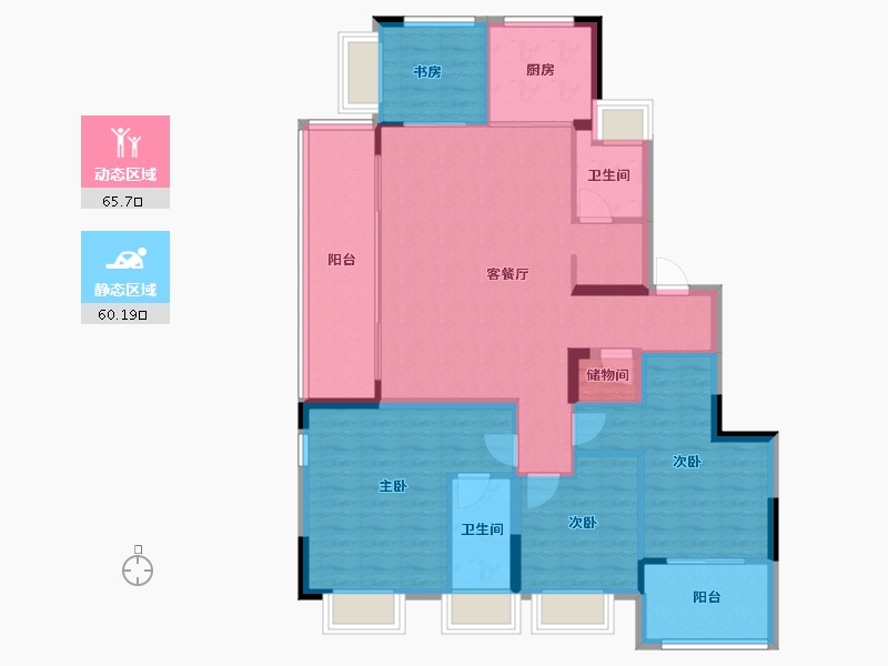 江苏省-苏州市-绿城象屿·逸品澜岸-114.01-户型库-动静分区