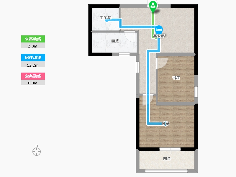 河南省-郑州市-泉舜上城-54.80-户型库-动静线