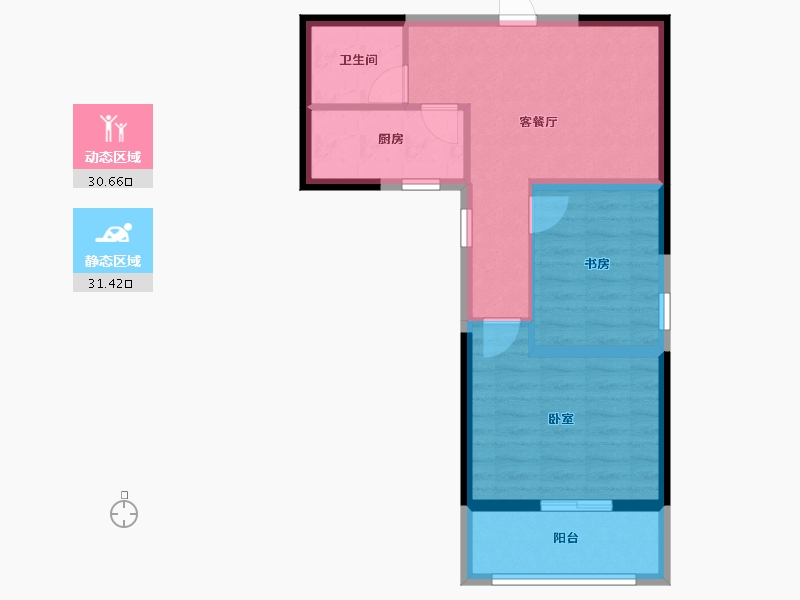 河南省-郑州市-泉舜上城-54.80-户型库-动静分区