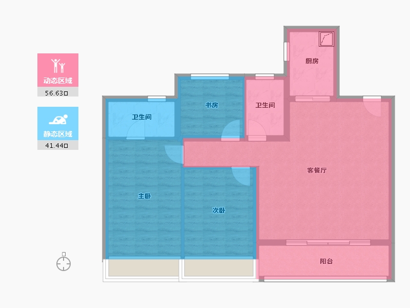 江苏省-苏州市-中交春映东吴​-88.00-户型库-动静分区