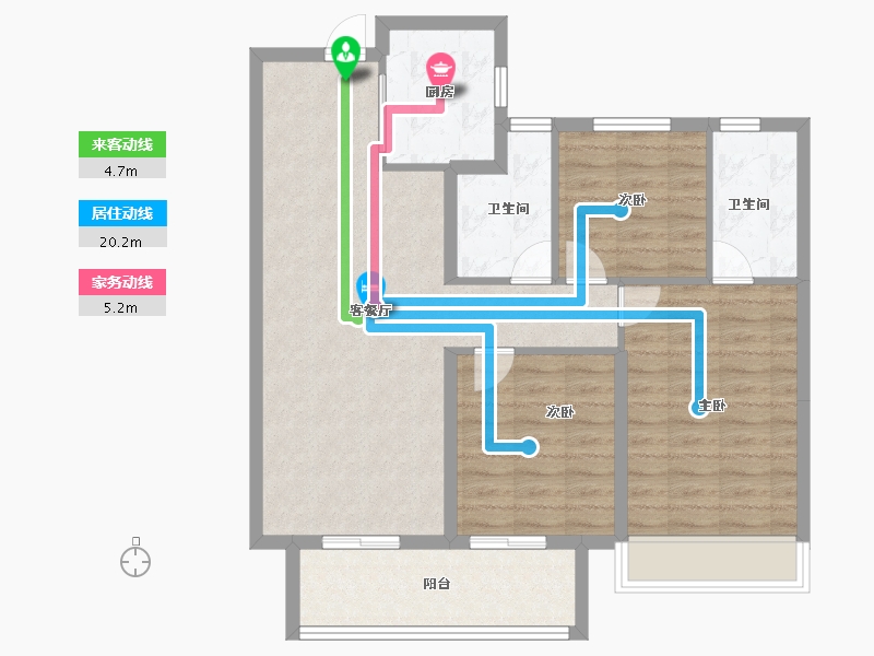 河南省-郑州市-东原阅城-89.60-户型库-动静线