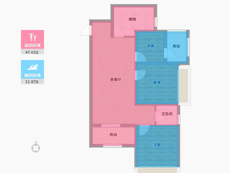 河南省-郑州市-万华城-70.40-户型库-动静分区