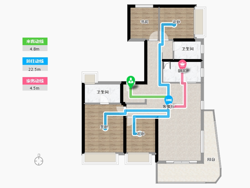 河南省-郑州市-万科翠湾中城-107.70-户型库-动静线