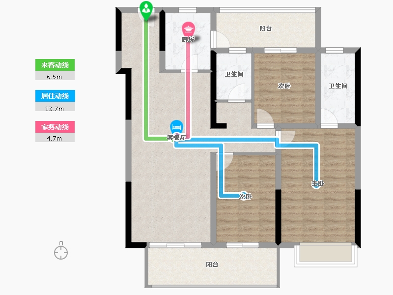 河南省-郑州市-星联·花溪府-104.00-户型库-动静线