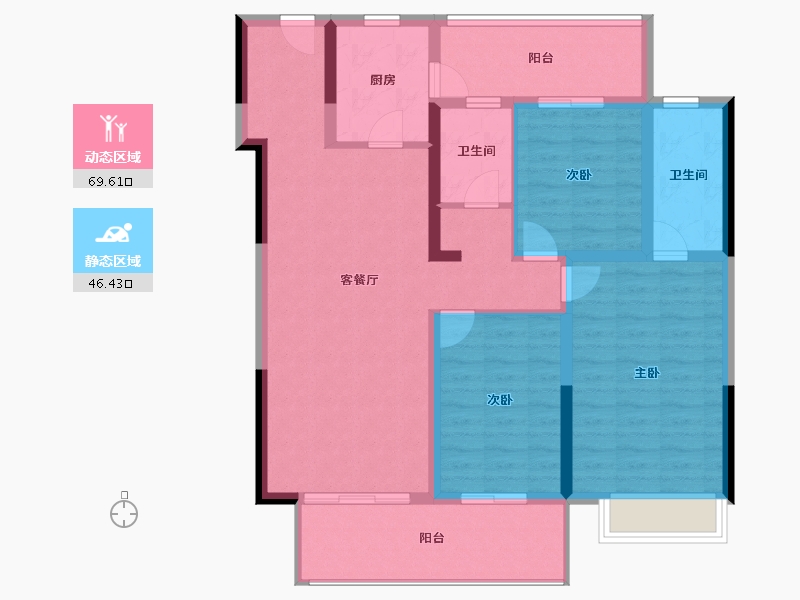 河南省-郑州市-星联·花溪府-104.00-户型库-动静分区