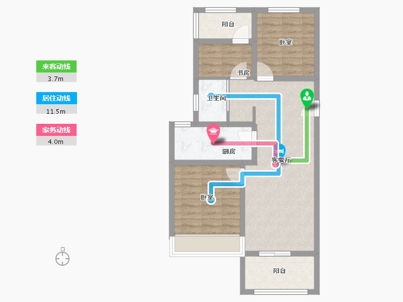 河南省-郑州市-万华城-69.99-户型库-动静线