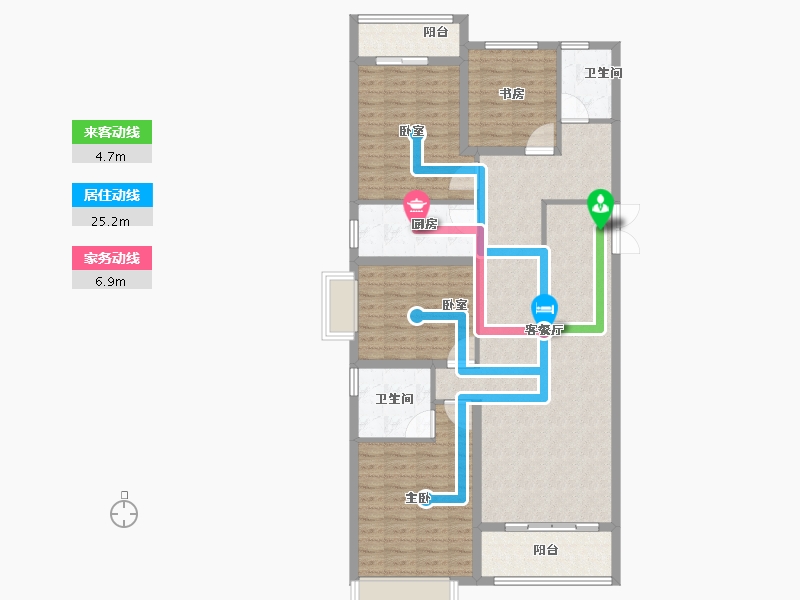 河南省-郑州市-申泰中原印象-120.00-户型库-动静线