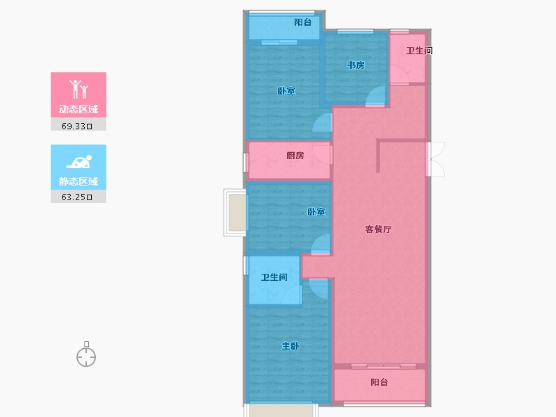 河南省-郑州市-申泰中原印象-120.00-户型库-动静分区