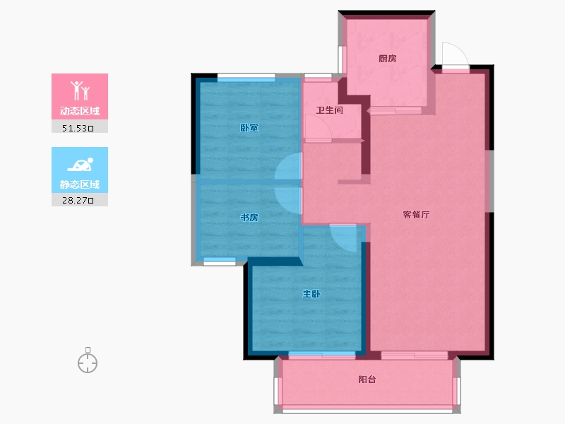 河南省-郑州市-融侨悦城-71.38-户型库-动静分区