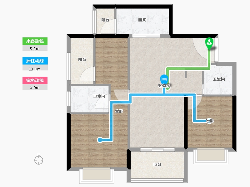 广东省-深圳市-华润笋岗中心万象华府-93.61-户型库-动静线