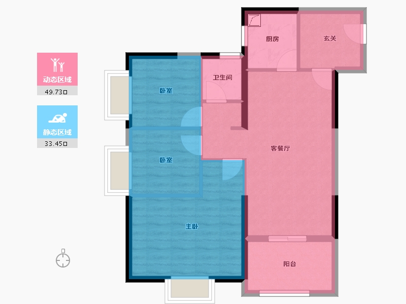 广东省-深圳市-臻湾云庭-74.40-户型库-动静分区