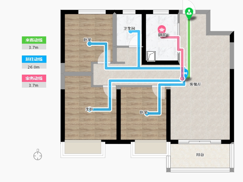 河南省-郑州市-郑州华侨城-76.20-户型库-动静线