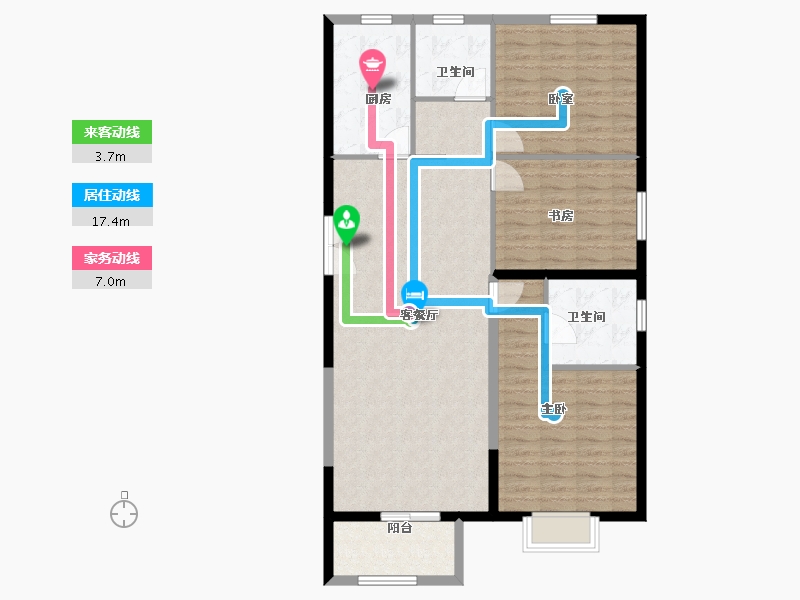 河南省-郑州市-金林·双玺-110.40-户型库-动静线