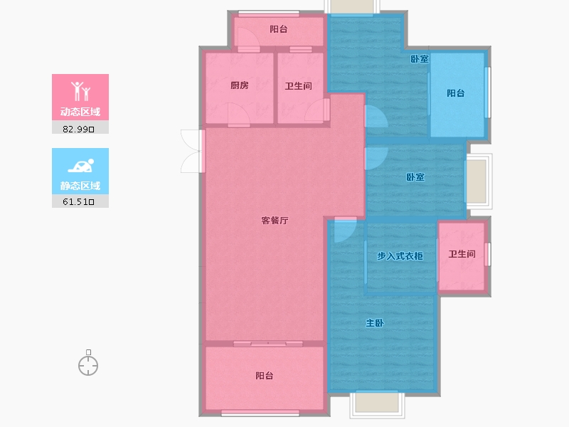 广东省-深圳市-中洲滨海华府一期-131.20-户型库-动静分区