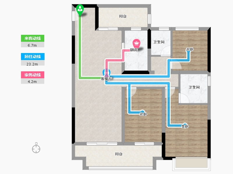 河南省-郑州市-星联·花溪府-104.01-户型库-动静线