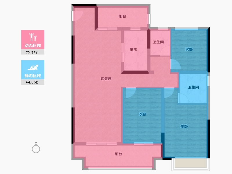 河南省-郑州市-星联·花溪府-104.01-户型库-动静分区