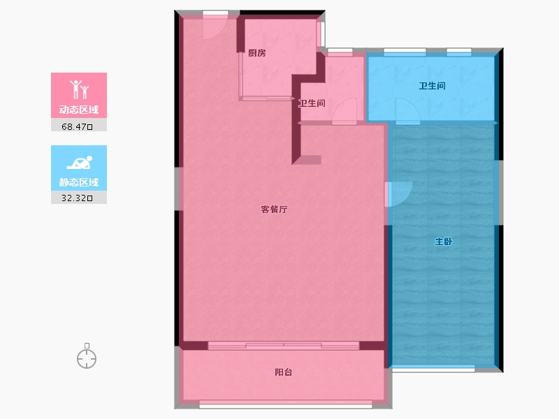 河南省-郑州市-美盛·金水印-92.00-户型库-动静分区