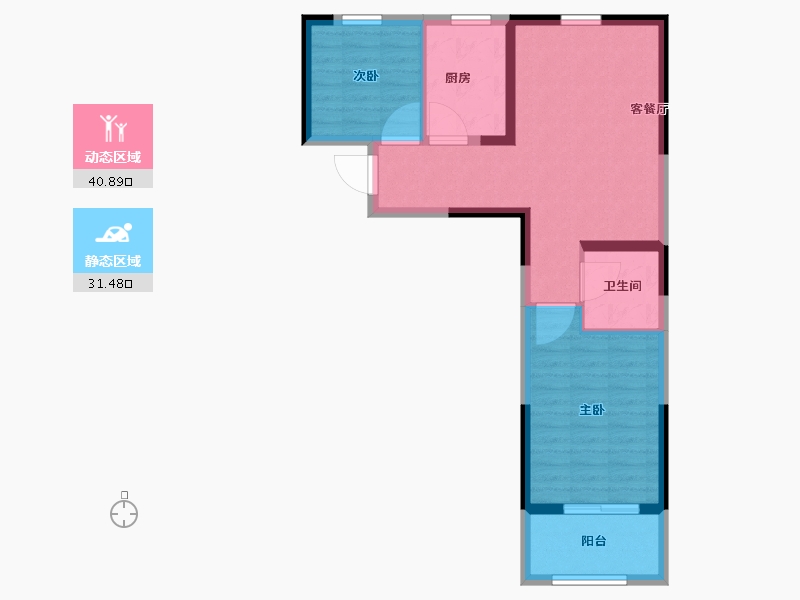 河南省-郑州市-泉舜上城-64.61-户型库-动静分区