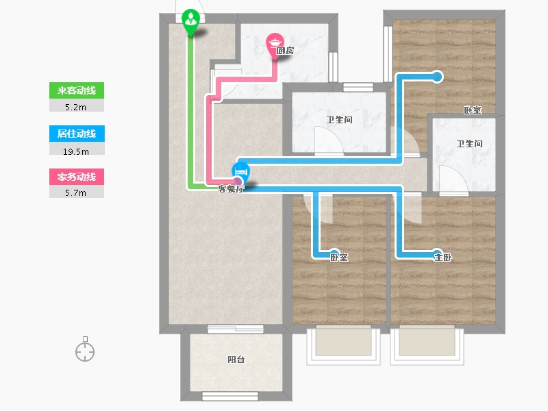 福建省-福州市-融信双杭城朗庭-78.00-户型库-动静线