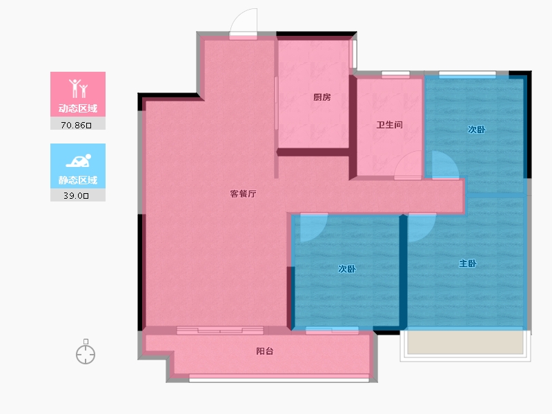 河南省-郑州市-金科·集美公馆-99.48-户型库-动静分区