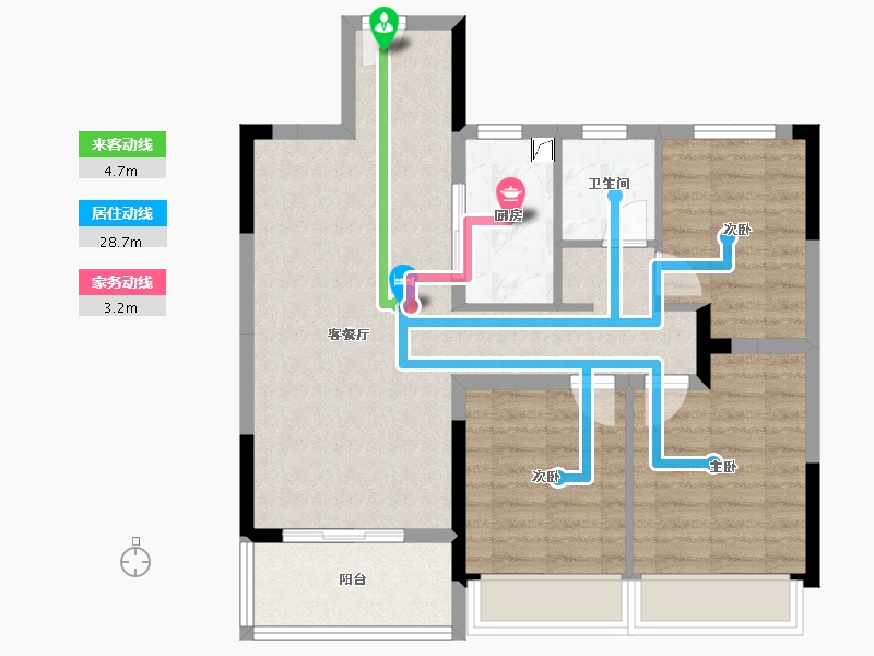 河南省-郑州市-兴港和昌云著-77.60-户型库-动静线