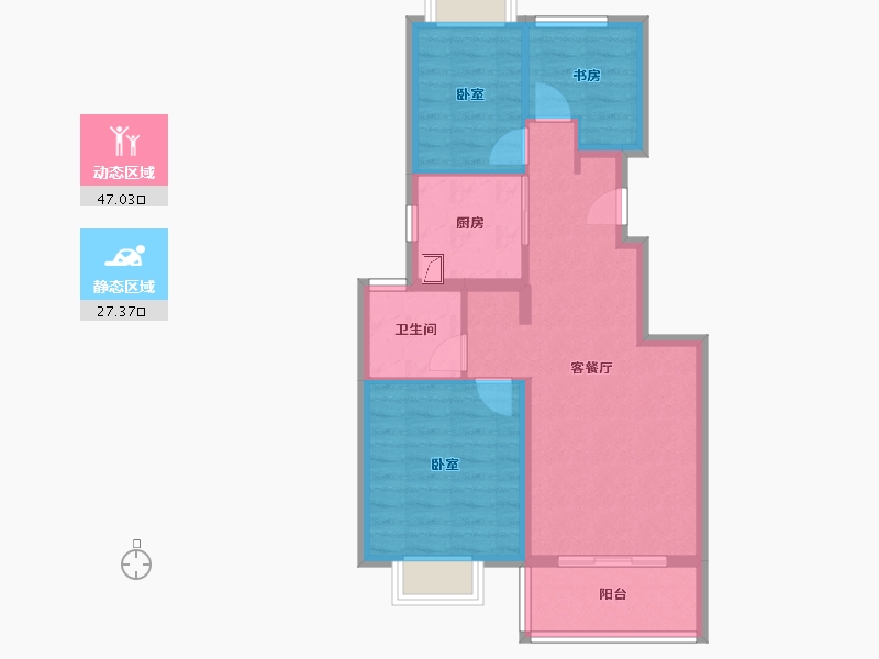 江苏省-苏州市-阅湖山​-66.00-户型库-动静分区