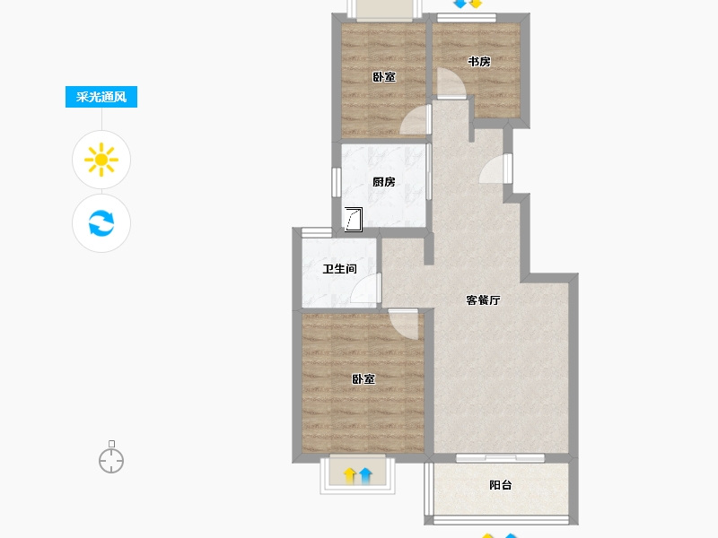 江苏省-苏州市-阅湖山​-66.00-户型库-采光通风