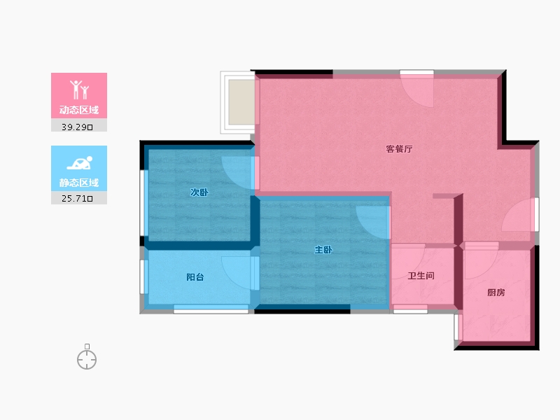 河南省-郑州市-佳源·名门橙邦-57.61-户型库-动静分区