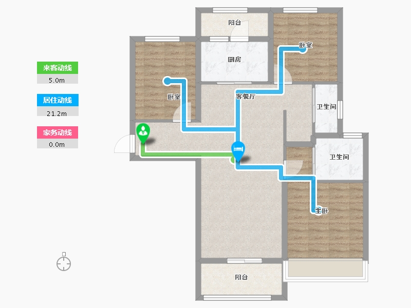 河南省-郑州市-万华城-96.00-户型库-动静线