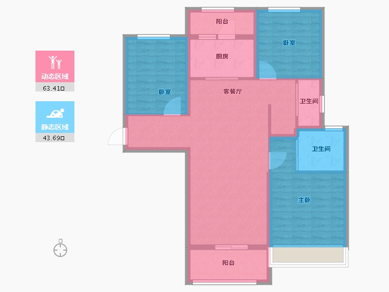 河南省-郑州市-万华城-96.00-户型库-动静分区