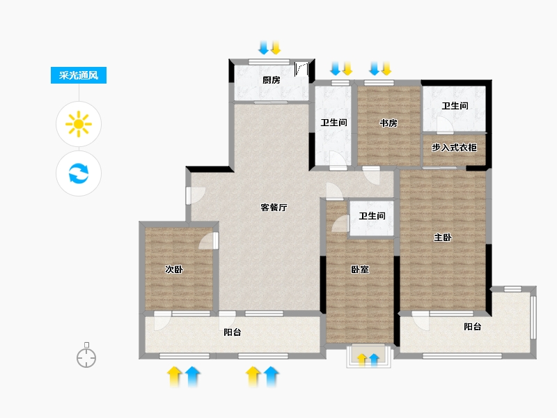 山东省-济南市-海那城-147.70-户型库-采光通风